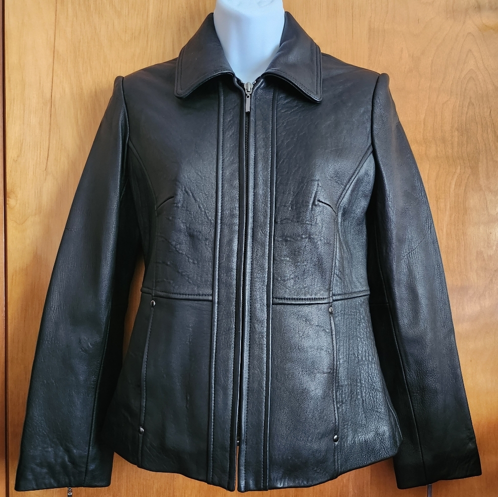 Style & Co Leather Jacket - Picture 2 of 11
